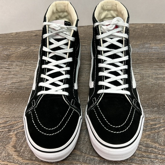 SOLD IN STORE Vans Sk8-Hi Slim High Top Canvas and Suede Skateboarding Shoes - Picture 2 of 8